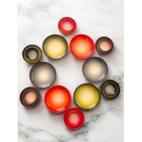 Resim Dekoratif Renklerde Güveç - Kahvaltılık - Sosluk - Mezelik - Atıştırmalık Seti 18 Parça 6 Kişilik 