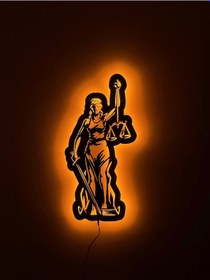 Resim Adaletin Simgesi Led Işıklı Tablo 