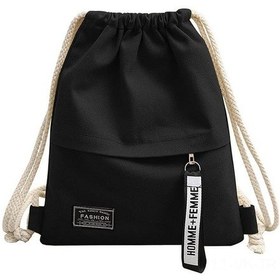 Resim Vkemall Sritob Kumaş Spor Çanta, Erkek Kadın Genç Çocuklar İçin, Hızlı Kapatma, Taşınabilir Çekmeceli Okul Spor Çantası 37x30 Cm Siyah 