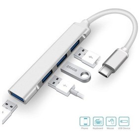 Resim 4 Port Usb 3.1 Hub Çevirici Çoğaltıcı Type C Çoklayıcı 