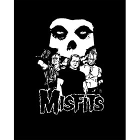 Resim Misfits Grup Logo Siyah Büyük Sırt Patch Yama 