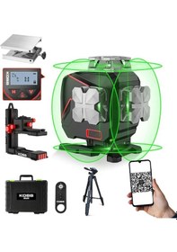 Resim Kobb Kbl36gtp Yeşil Çapraz Çizgi Lazer Distomat + Uzaktan Kumanda + Tripod + Taşıma Çantası 
