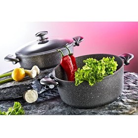 Resim OMS 3002 9 Parça Mayfair Club Bio Granit Tencere Takımı Gri 