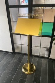 Resim Ayaklı Menü Panosu Elit - Pirinç 
