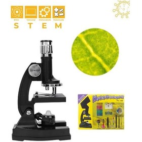 Resim Temel Projeksiyonlu Mikroskop Seti 1200x Büyütme Ve Hazır Preparatlı Bilim Kiti Ptl1200 