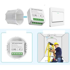 Resim TUYA Aubess Akıllı Anahtar 2 Çıkış Panjur Kepenk vs Kontrol ( Kuru Kontak ) 