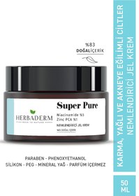 Resim Herbaderm Super Pure - Gözenek Sıkılaştırıcı, Sivilce Ve Leke Karşıtı Nemlendirici Jel Krem 50 ml 