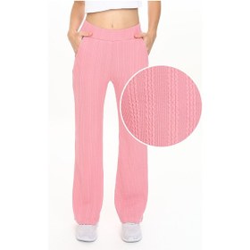 Resim Denokids Kız Çocuk Boru Paça Pembe Basic Eşofman Altı Renkli Pembe 