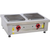 Resim Csa Karacasan Set Üstü Çiftli 2 Gözlü Elektrikli Ocak 