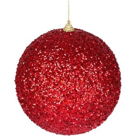 Resim Yılbaşı Ağacı Topu Parlak Kırmızı 25cm 