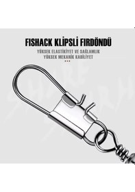 Resim Fishack Paslanmaz Klipsli Fırdöndü Gümüş No: 5 12'li 