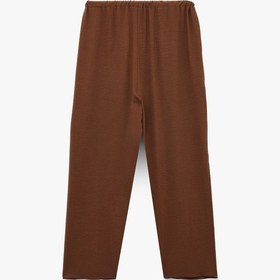 Resim Koton Aerobin Kumaş Beli Bağcıklı Cepli Havuç Pantolon Kahverengi 5sak40052ew Kahve 