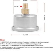 Resim Araba Modifiye Yakıt Basınç Göstergesi İşaretçisi Hidrolik Basınç Göstergesi 0-8 Kg/cm² 1235 