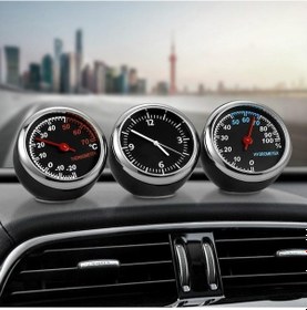 Resim Mini Araba Otomobil Dijital Saat Otomatik İzle Otomotiv Termometre Higrometre Dekorasyon Süs C, Seçenek: Thermometer 