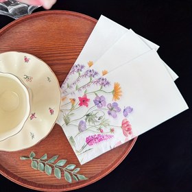 Resim 20'li Paket İlkbahar Suluboya Çiçek Baskılı Kağıt Peçeteler 33.02x39.88 cm - 2 Katmanlı Tek Kullanımlık Zarif Masa Dekoru Düğünler, Doğum Günleri, Çay Partileri, Aile Yemekleri ve Tatil Kutlamaları için, Dekoratif Kağıt Peçeteler Cadılar Bayramı ve Noel 