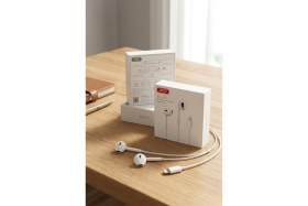 Resim Xo EP3 Lightning Çıkışlı Kablolu Kulaklık Bluetooth Gerektirmez Tak Çalıştır Ekstra Bass ve Mikrofonlu 