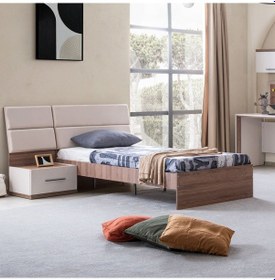 Resim Karyola, Milano Kumaş Başlıklı Karyola 100x200 Cm 100 x 200 