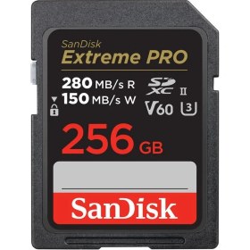 Resim Sandisk Extreme Pro 256GB 280MB/S V60 Uhs-Iı Sdxc Hafıza Kartı 