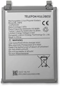 Resim İnfinix GT 10 Pro Uyumlu Batarya Pil BL-49PX 