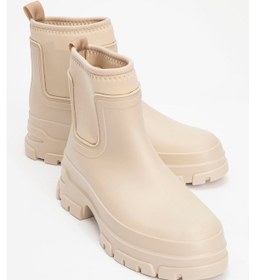 Resim Ploye Bej Kadın Yağmur Botu Bej 