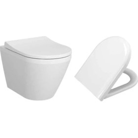 Resim Vitra Integra Rim-Ex Asma Klozet ve Soft Kapak Takımı, Beyaz 