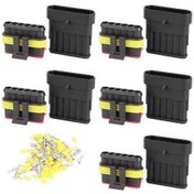 Resim Fortunelane 6 Soketli Su Geçirmez Elektrik Bağlantı Seti, Araçlar İçin Dayanıklı Konnektörler, -10 C +80 C Sıcaklık Aralığı 