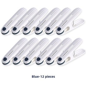 Resim Folinda Evde Kullanım İçin Rüzgarlı Hava Dayanıklı Yumuşak Jelikli Plastik Çamaşır Sabitleyici, Çorap Tutucu, Çok Amaçlı Gömlekleme Kelebeği Geliştirilmiş Sürüm - Mavi Diğer 