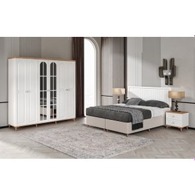 Resim Bohem 6 Kapaklı Komple Mdf Yatak Odası Takımı 