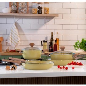 Resim Schafer Fiesta Seramik Basık Tencere 24 Cm-yeşil 