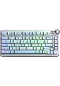 Resim Aula Au75 3 Modlu Rgb Hot Swap Mekanik Tkl Star Vector Switch Kablosuz Makrolu Klavye Buz Mavisi 