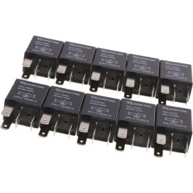 Resim Homyl Dc 12 V 30 Araba Otomotiv Tekne Kamyon 4 Pins Spst Alarm Röle Paketi 10 (Yurt Dışından) 