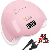 Resim Cloody 48 Watt 24 Led Uv Led Kalıcı Oje Protez Tırnak Kurutucu Pembe 
