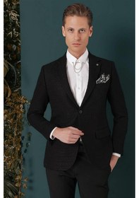 Resim Efor C 660 Slim Fit Siyah Spor Ceket Siyah 
