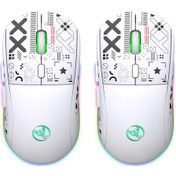 Resim Tenfowee Hxsj T90 Kablosuz Rgb Mekanik Oyun Faresi - 3600dpı, 15 Aydınlatma Modu, 10m Tuş Ömrü 2'li Paket 001 