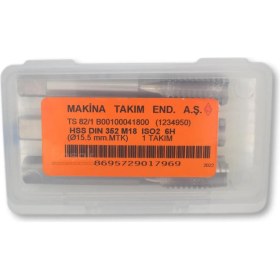 Resim Mte M18 El Kılavuzu 3’lü Takım Hss Dın 352 