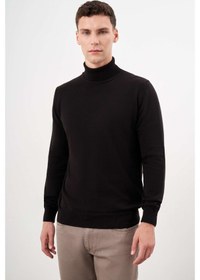 Resim Morven Erkek Siyah Trend Core Spun Balıkçı Yaka Dynamic Fit Rahat Kesim Triko 26kc017010001 Siyah Siyah 