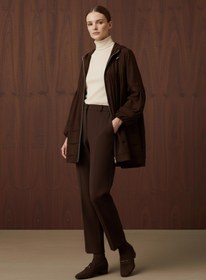 Resim Soul Kadın Katman Detaylı Kap - 32395MNT - BROWN 