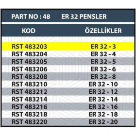 Resim ER32 3mm Cnc Pensi 