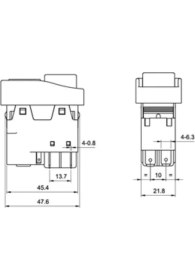 Resim Nesta Dkld Dz-6 Gönye Kesme Şalteri 5 Pin 250 Volt Şalter Switch 
