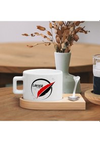 Resim Bk Gift Kişiye Özel İsimli Avukat Tasarımlı-11, Ahşap Altlıklı Seramik Fincan, Meslek Hediyesi, Yeni İş Hediyesi Kobitmeyen137920 Bk Gift 