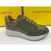 Resim Mammamia Kadın hakiki Deri Sneaker D25KA-7295 haki renk 
