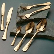 Resim Jumbo Antique Titanyum Gold 84 Parça 12 Kişilik Çatal Kaşık Bıçak Seti 