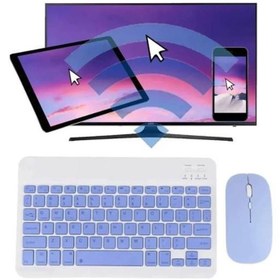 Resim Mi7a 2.4 Ghz Wireless Kablosuz Klavye Ve Mouse Seti Bluetooth Keyboard 