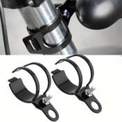Resim 2 adet Yeni Motosiklet Montaj Dönüş Sinyal Braketi Flaşör Braketi Blinker Göstergeler Tutucu Çatal Montaj Kelepçesi ATV / Scooter için 