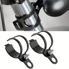 Resim 2 adet Yeni Motosiklet Montaj Dönüş Sinyal Braketi Flaşör Braketi Blinker Göstergeler Tutucu Çatal Montaj Kelepçesi ATV / Scooter için 