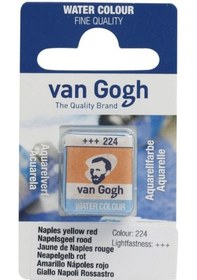 Resim Talens Van Gogh 1/2 Tablet Sulu Boya 224 Naples Yellow Red 