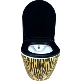Resim Turkuaz Pure Tıger Gold Zebra Asma Klozet WH-796+SOFT Kapak 