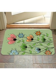 Resim Dijital Baskılı Desenli Dekoratif Dış Kapı Önü Ve Iç Mekan Paspası Yıkanabilir Kaymaz Taban Haki 