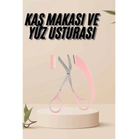 Resim Belle Fusion Mey Ithalat® Kavisli Kaş Kirpik Düzeltici Bıyık Alma Taraklı Kaş Makası Yüz Bakım Seti Ma 