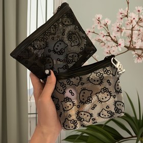 Resim Sanrio Hello Kitty Makyaj Çantası - Sevimli Hello Kitty Desen, Güvenli Fermuarlı Kapatma, Hafif ve Taşınabilir Kadınlar İçin Seyahat ve Günlük Kullanım İçin Makyaj Organizeri - Harika Sanrio Hediye Fikri 